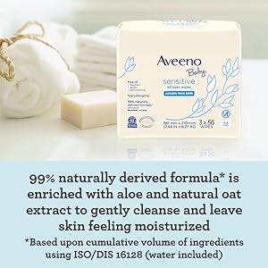 Aveeno Baby Wipes are Enriched with Aloe and Oat Extract to Gently Cleanse and Moisturize Skin