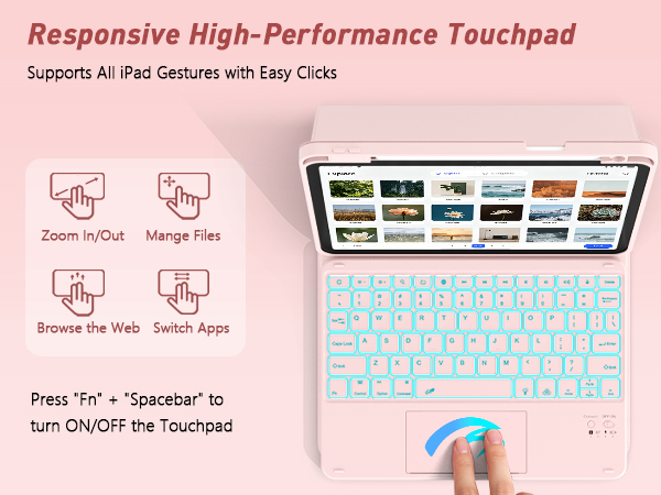 for iPad 11th (A16, 2025)/10th Generation Case with Keyboard
