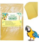 Acsist 20PCS Gravel Paper for Bird Cage, 17 x 11 inch Cuttable Sea Sand Paper Liners, Calcium San...