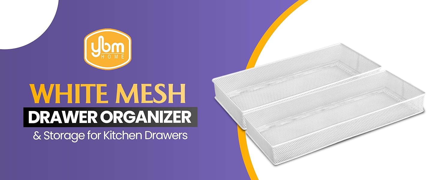 white mesh drawer organizer