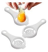 Egg Separator Egg Yolk White Separator - 3Pcs White Decorative Eggs White Filter Egg Yolk Separat...