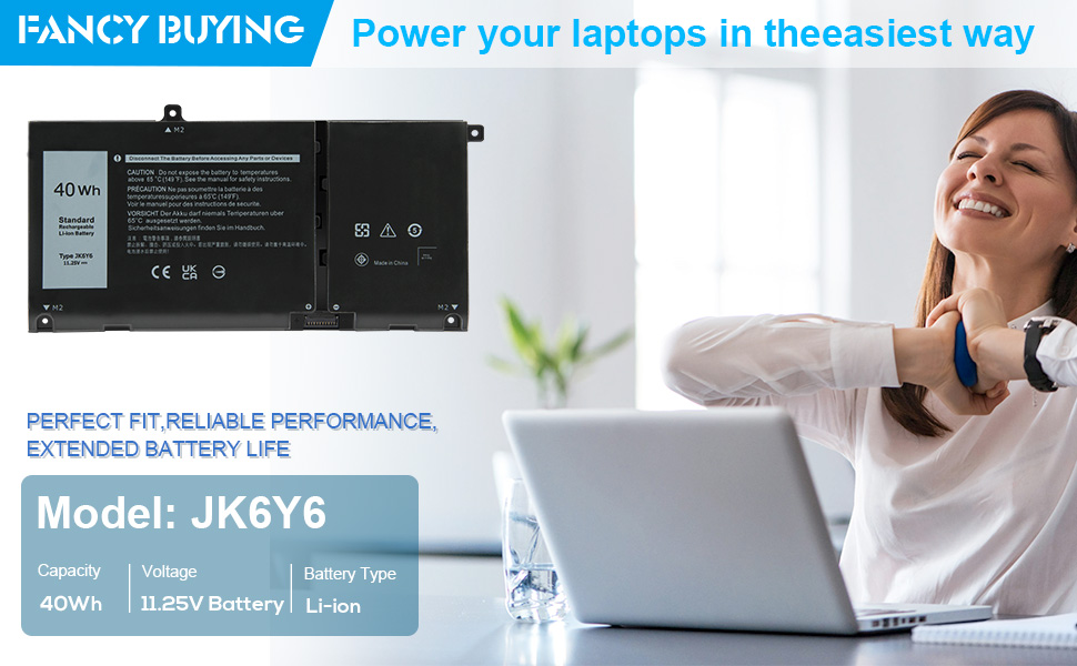40Wh JK6Y6 C5KG6 CF5RH H5CKD battery