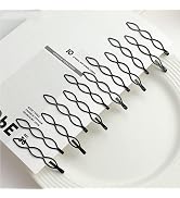 12Pcs Black Vintage Hair Pins Mini Bobby Pins Fashion BB Clip Invisible Bangs Clip Small Bobby Pi...