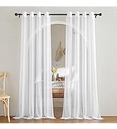 NICETOWN White Sheer Curtains 84 inches Long - Home Decoration Grommet Airy & Lightweight Elegant...