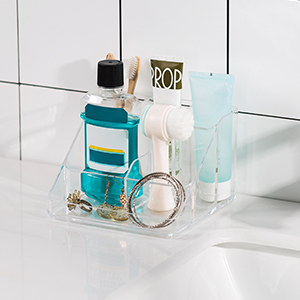 clear plastic makeup organizer