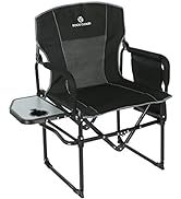 ROCK CLOUD Folding Camping Chair with Storage Pocket and Side Table Compact Portable Camp Chairs ...