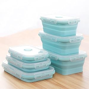 Collapsible silicone lunch box