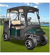 10L0L Golf Cart Enclosure for 2 Passenger Club Car DS and Precedent, Waterproof Windproof Oxford ...