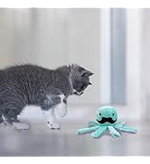 Andiker Cat Interactive Toy, Octopus-Shaped Cat Plush Toys with Crinkle Paper, Cat Toys for Indoo...