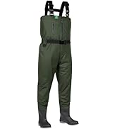 Ghosthorn Chest Waders for Men Women with Insulated Boots Nylon/PVC Waterproof Fishing Waders Boo...