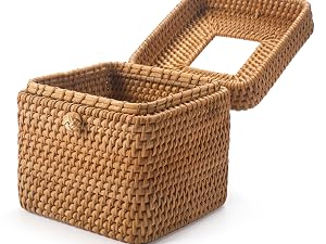 rattan tissue box cover