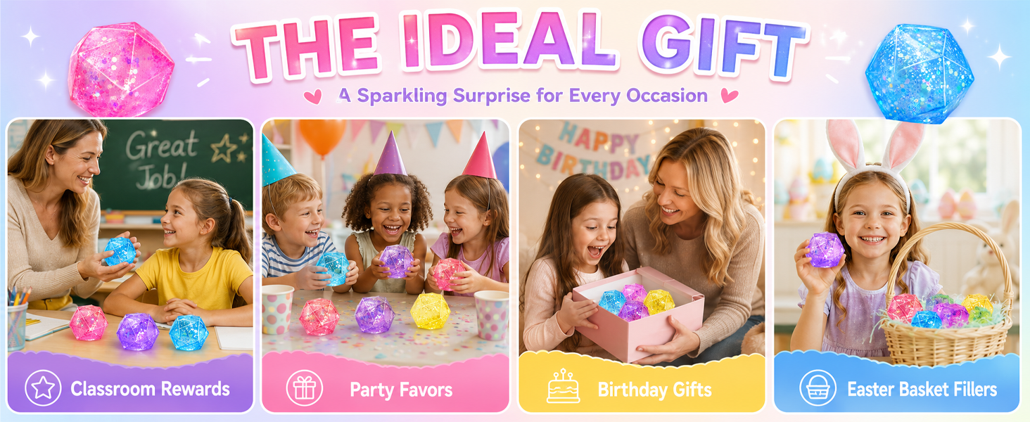 Glitter Squishy Diamond Toys
