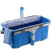 Mitclear Professional Window Cleaning Kit with Bucket 3 Gallon, 14'' Silicone Squeegee, 14'' Micr...