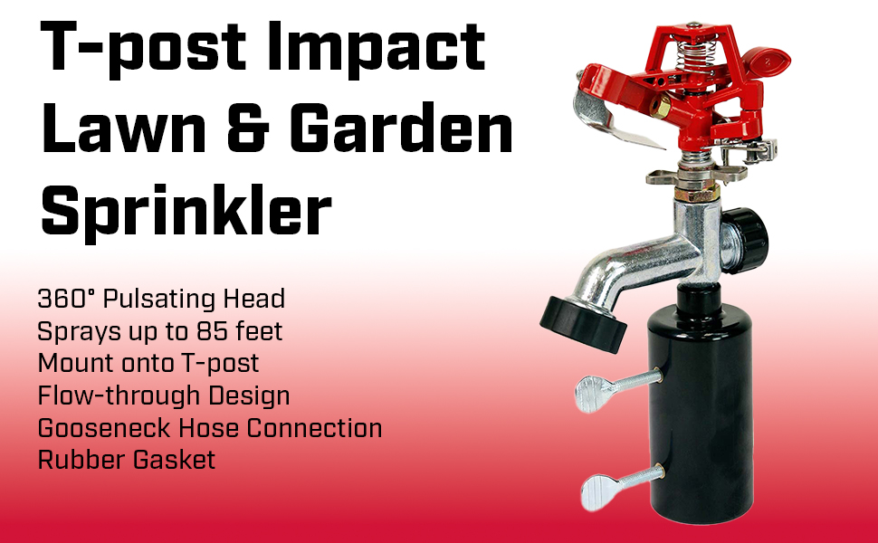 impact sprinkler, post sprinkler, t-post, gardening, watering, irrigation, lawn care, chapin