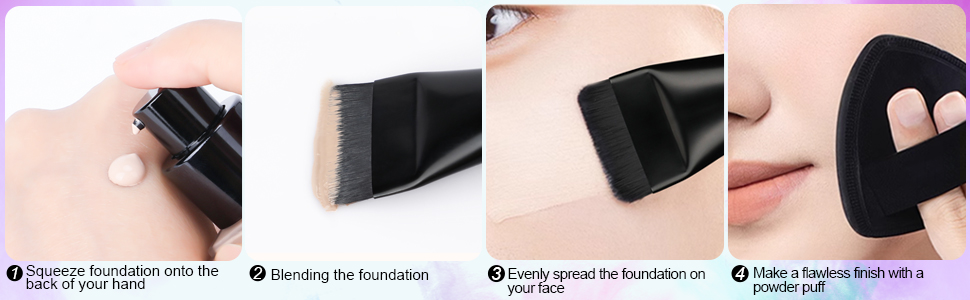 flat thin spatula blade foundation brush