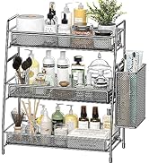 EKNITEY Bathroom Countertop Organizer Shelf - 3 Tier Counter Spice Rack Metal Makeup Rack Small C...