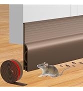 Door Draft Stopper for Bottom of Door, Adjustable Weather Stripping Door Seal for Cold Insulation...