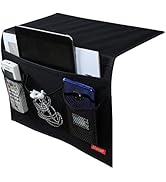 Meeall Bedside Caddy 4 Pockets Bedside Organizer Caddy Fit Tablet Magazine Phone Glasses, Under M...