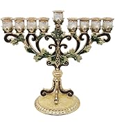 Pasiir Hanukkah Menorah, Tree of Life Israel Menorah, Hand Painted Menorah Candle Holder Made of ...