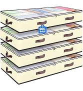 90L Under Bed Storage Containers, Closet Organizers and Storage Bins, Foldable Underbed Storages ...