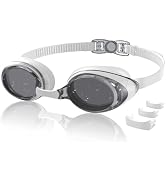 Aegend Flat Lens Swim Goggles, Anti-Fog Swimming Goggles, No Leak Anti-UV Pool Goggles for Adult ...