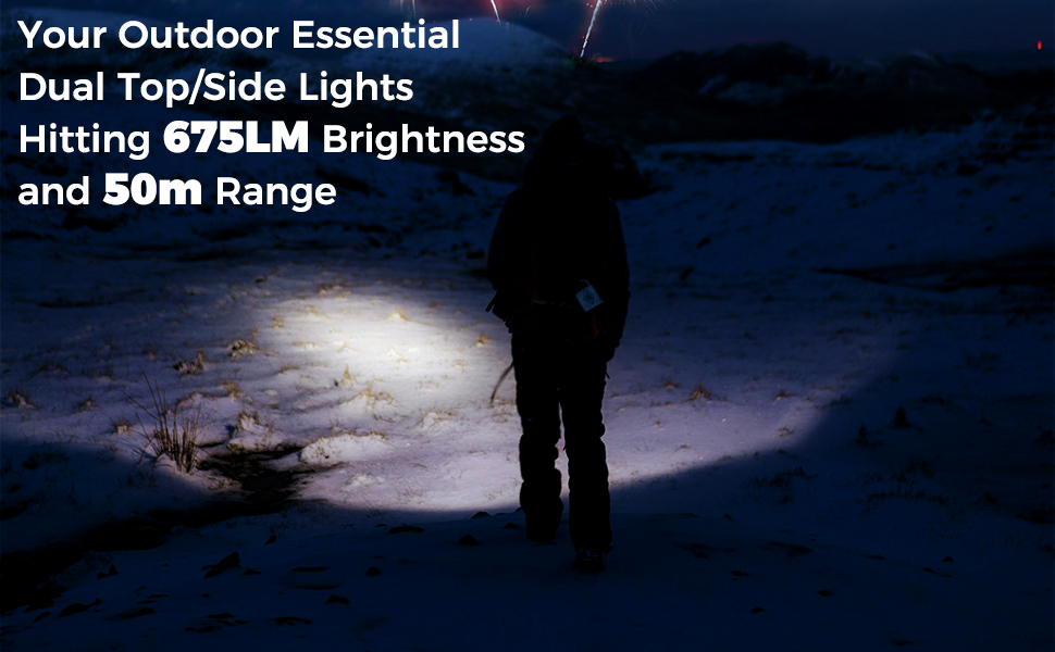 pocket flashlight hitting 675LM brightness and 50m range