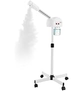 Professional Ozone Facial Steamer on Wheels, Adjustable Height, 360° Rotatable Nozzle, for Home a...