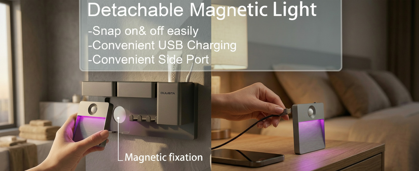Toothbrush Holders with Magnetic Night Light