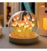 Tulip Night Light, LED Infinity Mirror Lamp Tulipanes DIY Finished Product Decorations Lights Art...