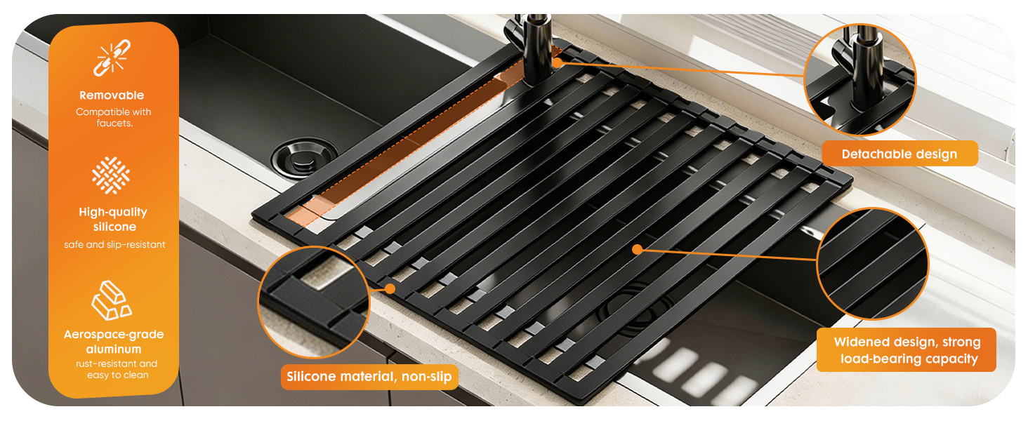 over sink dish drying rack cover for counter space kitchen roll up foldable mat drainer silicone