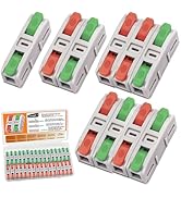 Tanbupu 30PCS Lever Wire Connectors, Mini Quick Connectors Electrical Splicing Kit Push-in, Elect...