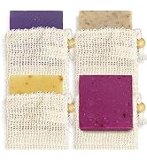 Age of Sage Natural Soap Bar w/Sisal Bag, 4pk Mixed Vegan Artisan Soap Set w/Essential Oil for Wo...