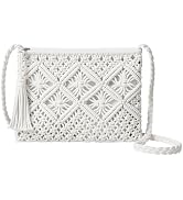 Sightor Beach Crossbody Bag for Women Summer Boho Handbag Vacation Crochet Woven Bag