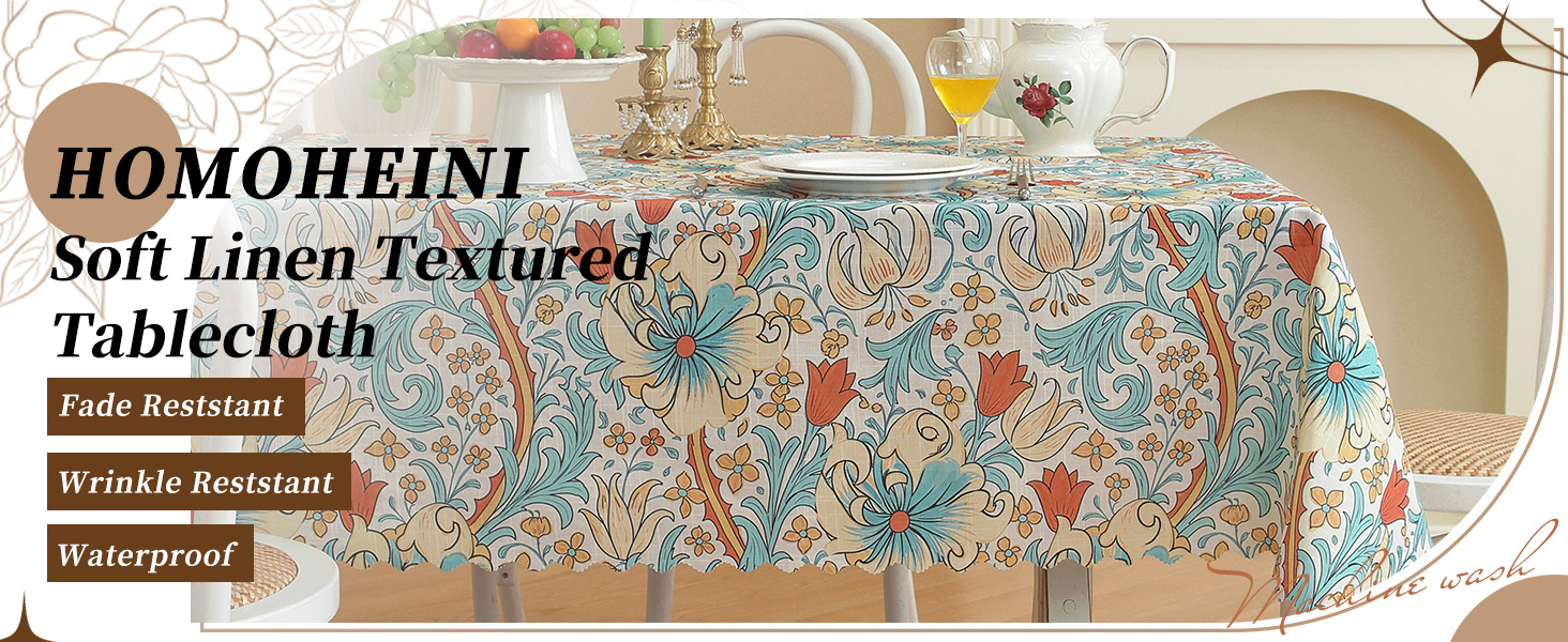 HOMOHEINI linen tablecloth