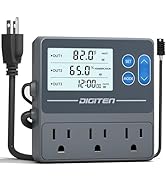 DIGITEN Digital Temperature and Humidity Controller with Timer, Day-Night Function Thermostat,3-S...