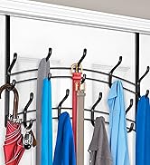 LYNK Professional Home Over The Door Hooks - 18 Hook Over The Door Hanger - Over Door Coat Rack...