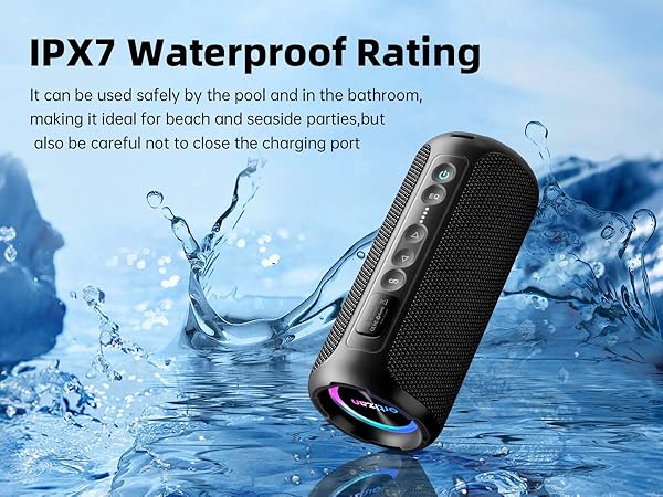 IPX7 waterproof bluetooth speaker