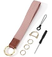 WEESMILE Key Chain, Stretchy Keychain Wristlet, Cute Wrist Lanyard Strap for Car Keys with D Ring...