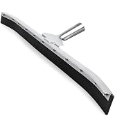 DSV Standard Curved Floor Squeegee 36’’, Rubber Blade Garage Squeegee, Taper Pole Connection - Ha...