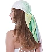 RIIQIICHY Head Scarf for Women Like Silk Satin Scarf for Hair Wrapping at Night Bandana Square Sc...