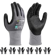 DULFINE Touchscreen 6 Pairs Pack Work Gloves for Men and Women | MicroFoam Nitrile Coated, Nylon ...