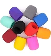 ChromLives Colorful Microphone Cover Microphone Windscreen Foam Cover Top Grade 10 Pack