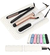 AMIJEAL Oversize Silicone Heat Resistant Mat for Hair Tools, Curling Iron Mat, Hot Tools Holder, ...