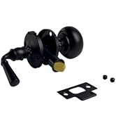 QCAA Solid Brass Storm Door Latch, Matte Black, Made in Taiwan, 1 Pack