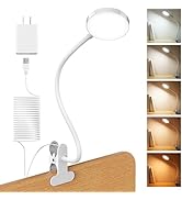 LiFMIRA Bed Lamp Clip on Light 8W 66 LED Reading Light for Bed, 5 Colors 10 Brightness Dimmable, ...