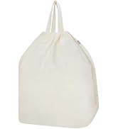 CALACH Canvas Laundry Bags with Handles & Rectangular Base, 20"Lx15"Wx27.6"H Extra Large Heavy Du...