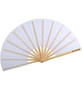 HONSHEN Bamboo Large Folding Hand Fans Performance Fan for Events Dance Performance Festivals Gif...