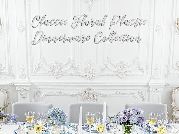 Blue and White Plastic Plates