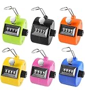 KTRIO Pack of 6 Handheld Tally Counter 4-Digit Number Count Clicker Counter, Hand Mechanical Coun...