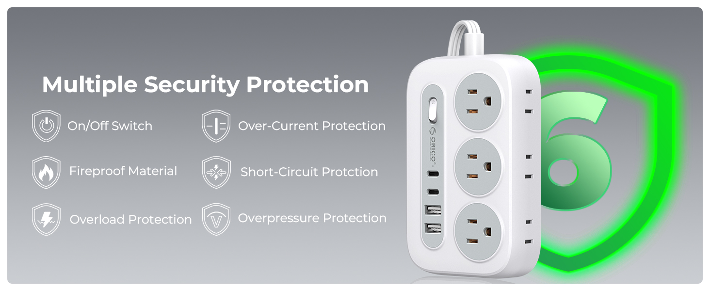 Flat Plug Power Strip